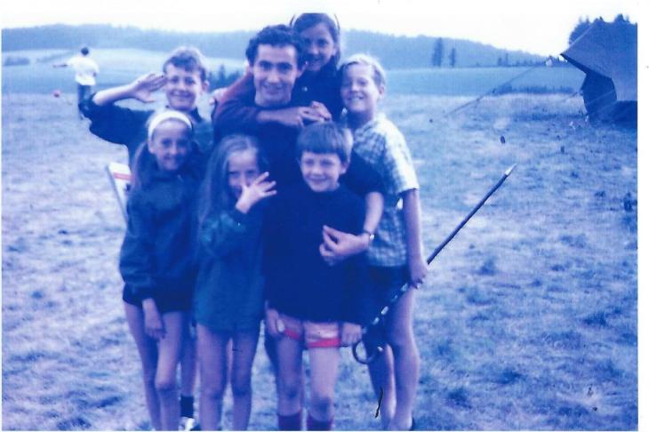 Tony Phelan (Jesus, 1964-1967) with children