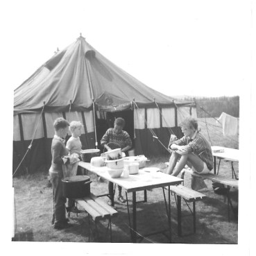 Michael Peel with boys